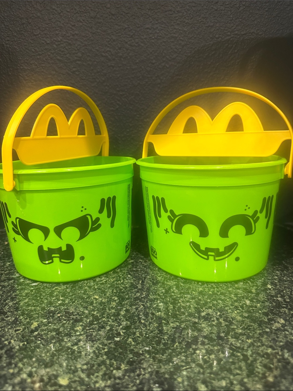 McDonald's Halloween boo bucket green goblin 2025 pair stickers happy meal set